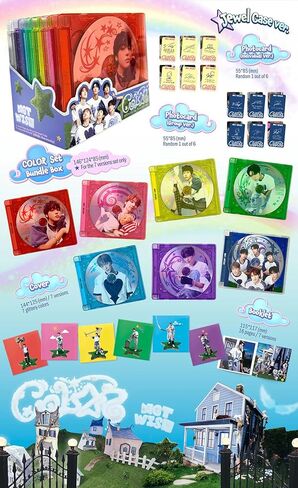 NCT WISH COLOR 3rd Mini Album [Jewel Yushi Ver.] Cover + CD + Photocard + Booklet (Blue Color) in Saudi Arabia