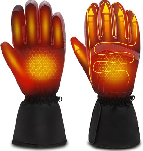 SVPRO Heated Gloves for Men Women - Electric Hand Warmer Gloves with Waterproof Windproof Touchscreen - Winter Warm Heated Thermal Gloves for Outdoor Working Skiing Cycling Hiking Hunting in Saudi Arabia
