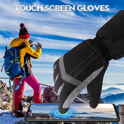 SVPRO Heated Gloves for Men Women - Electric Hand Warmer Gloves with Waterproof Windproof Touchscreen - Winter Warm Heated Thermal Gloves for Outdoor Working Skiing Cycling Hiking Hunting in Saudi Arabia