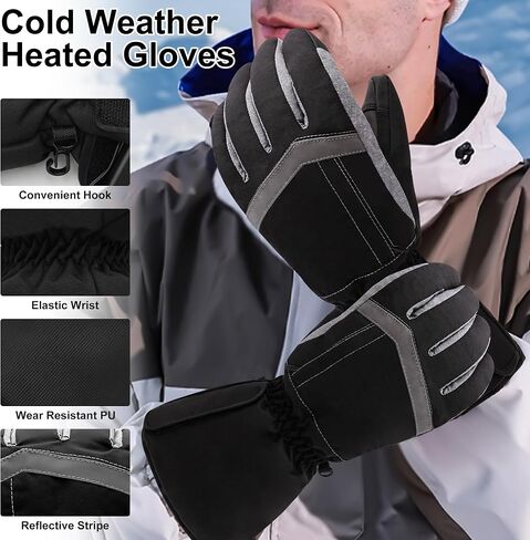 SVPRO Heated Gloves for Men Women - Electric Hand Warmer Gloves with Waterproof Windproof Touchscreen - Winter Warm Heated Thermal Gloves for Outdoor Working Skiing Cycling Hiking Hunting in Saudi Arabia