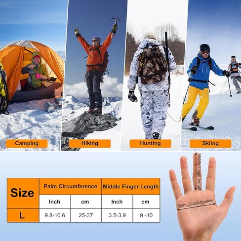 SVPRO Heated Gloves for Men Women - Electric Hand Warmer Gloves with Waterproof Windproof Touchscreen - Winter Warm Heated Thermal Gloves for Outdoor Working Skiing Cycling Hiking Hunting in Saudi Arabia