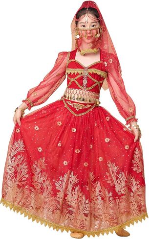 ZYACTU Girls Aladdin Jasmine Princess Dress Up Party Costume Belly Dance Halloween Costumes in Saudi Arabia