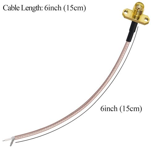 TUOLNK SMA Flange to PCB Solder Pigtail SMA Female 2 Hole Panel Mount to PCB Welding WiFi Antenna Extension RG316 6inch(15cm) Soldering Coaxial Coax Cable 2 Pack in Saudi Arabia