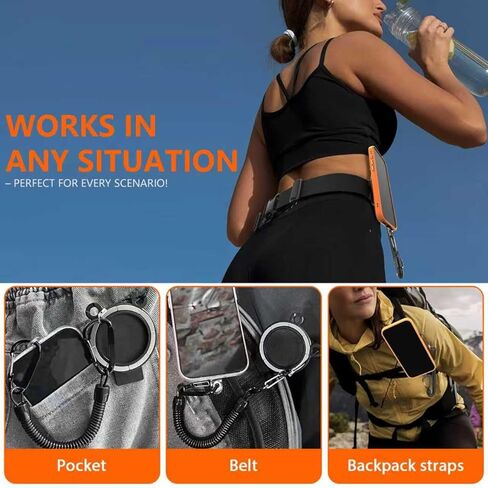 Upgraded N52 Magnetic Phone Holder with Universal Elastic Running Belt for Backpacks/Waist Bag Travel, Hiking, Rock Climbing, and Photography, Fits Phones, Keys, and Credit Cards in Saudi Arabia