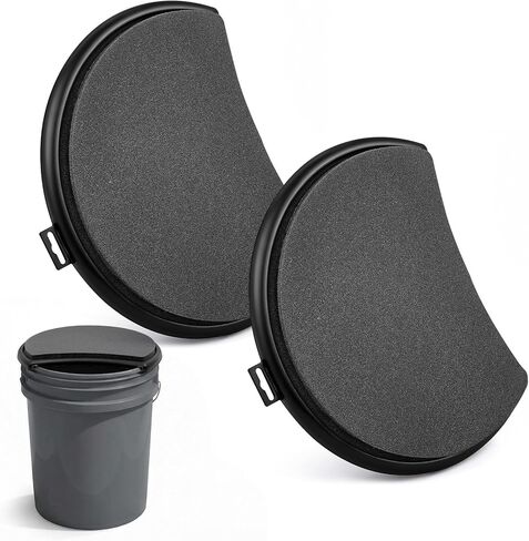 Novabright 5 Gallon Kidney Shape Bucket Seat, Bucket Lid Seat with Foam Cushion Padding for Option Ice Fishing, Baseball, Gardening and Camping in Kuwait