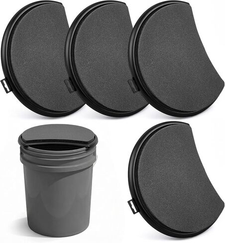 Novabright 5 Gallon Kidney Shape Bucket Seat, Bucket Lid Seat with Foam Cushion Padding for Option Ice Fishing, Camping in Saudi Arabia
