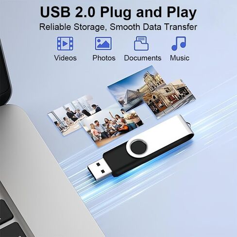 64GB USB Flash Drive, USB 2.0 Thumb Drives Jump Drive, High Capacity Memory Stick for Data Storage & Transfer, Black in Saudi Arabia
