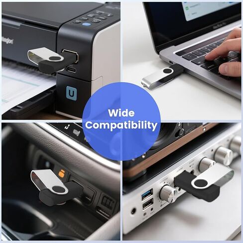 64GB USB Flash Drive, USB 2.0 Thumb Drives Jump Drive, High Capacity Memory Stick for Data Storage & Transfer, Black in Saudi Arabia