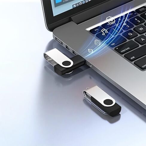 64GB USB Flash Drive, USB 2.0 Thumb Drives Jump Drive, High Capacity Memory Stick for Data Storage & Transfer, Black in Saudi Arabia