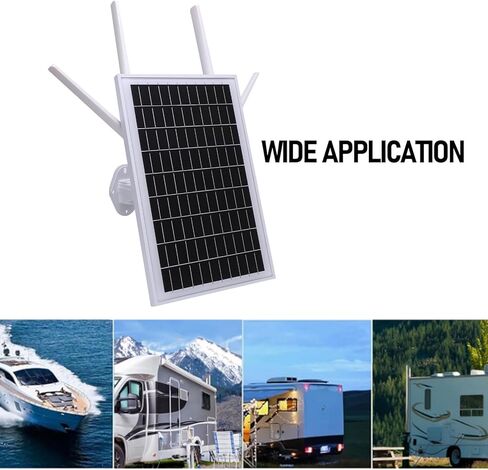 جهاز توجيه مودم 4G LTE يعمل بالطاقة الشمسية، نقطة اتصال واي فاي خارجية IP66 مع لوحة شمسية 15 وات لكاميرات أمان RV وشبكات المعدات (إصدار الولايات المتحدة) in Kuwait