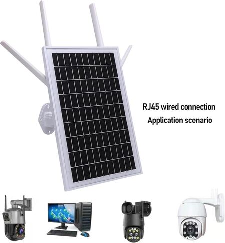 جهاز توجيه مودم 4G LTE يعمل بالطاقة الشمسية، نقطة اتصال واي فاي خارجية IP66 مع لوحة شمسية 15 وات لكاميرات أمان RV وشبكات المعدات (إصدار الولايات المتحدة) in Kuwait