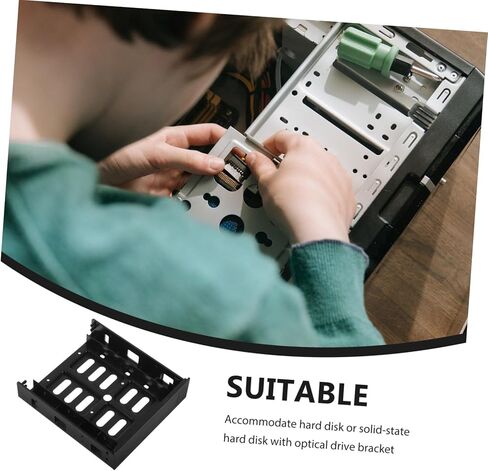 jojofuny 3.5 بوصة إلى 5.25 بوصة Drive Bay Ssd Bracket مقاومة للحرارة ومضادة للكهرباء الساكنة مجموعة تركيب القرص الصلب in Kuwait