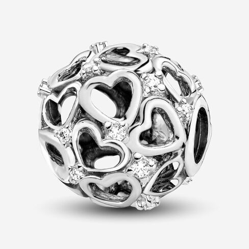 1Pc Fashionable Silver Heart Pendant Charm Bead Fit DIY Jewelry Matching And Daily Outfit Decoration Gift For Women in Saudi Arabia