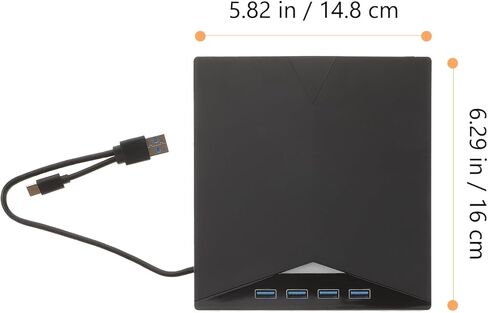 ناسخ أقراص DVD خارجي USB محمول مع وسادة مضادة للانزلاق، ناسخ أقراص مضغوطة متعدد الوظائف متوافق مع أجهزة الكمبيوتر المحمول وأجهزة الكمبيوتر المحمولة وأجهزة الكمبيوتر المحمولة والكمبيوتر المحمول، تصميم رفيع وخفيف الوزن يدعم بطاقة الذاكرة in Kuwait
