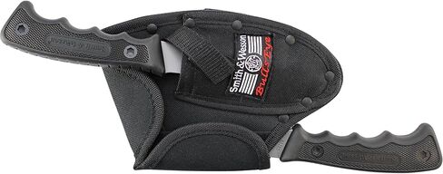 Smith & Wesson Bullseye Hatchet and Fixed Blade Guthook Knife Combo with S.S. Blade and Rubber Handle for Outdoor, Tactical, Survival and Everyday Carry in Saudi Arabia