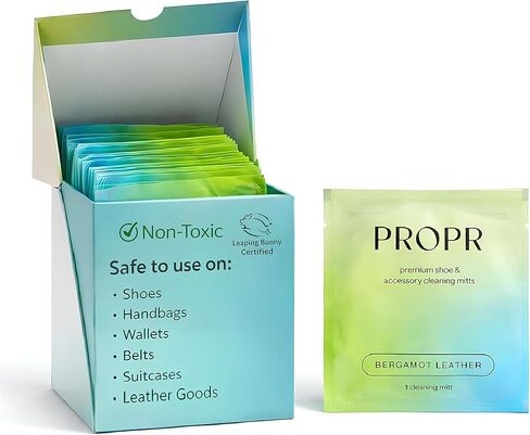 Premium Shoe Cleaning Mitts – Disposable Vegan Wipes for Shoes, Sneakers, Handbags & Leather –Non-Toxic, Bergamot-Scented, Individually Wrapped – All-in-One Travel Shoe Cleaner for Daily Use - 30 Pack in Saudi Arabia