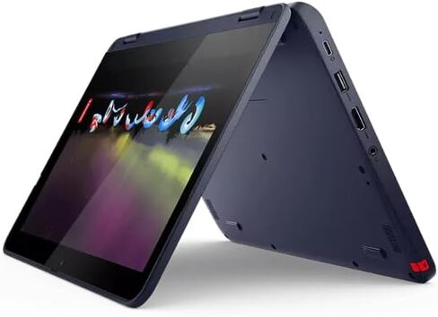 Lenovo 300w Gen 3 11.6" HD Touch 2-in-1 Laptop, AMD 3015e, 4GB DDR4 RAM, 64GB eMMC, Windows 11 Pro, Abyss Blue (Model 82J1000HUS) (300w) in Saudi Arabia