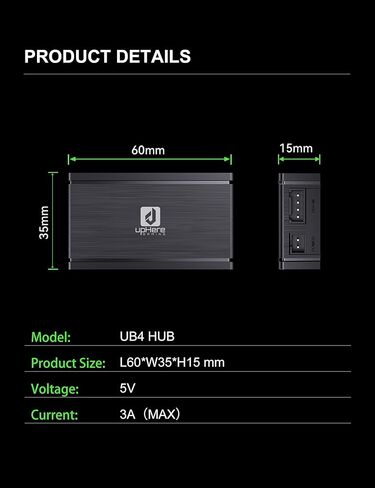 Internal USB 2.0 Hub 9-Pin 1 to 4 Motherboard USB Hub with SATA Power & Magnetic Backplate Support ARGB PWM Fans LCD Liquid Cooler & Custom Loop Monitoring for PC Modders & Enthusiasts in Saudi Arabia