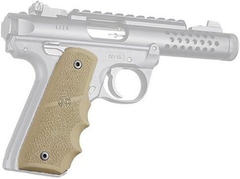 مقبض مطاطي مصبوب من Hogue لـ Ruger MK IV 22/45 مع أخاديد الإصبع، أرض داكنة مسطحة - 79083 in Saudi Arabia