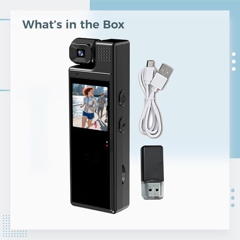L9 Mini Body Camera, Night Vision, 180° Rotating Lens, Motion Detection, Portable Sports and WiFi Camera with Recording in Saudi Arabia