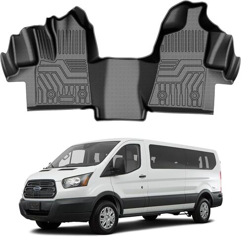 T TGBROS Floor Mats Custom Fit for 2014–2019 Toyota Corolla Sedan Accessories جميع الأحوال الجوية حماية TPE 2 صفوف أرضية بطانات مجموعة غير قابلة للانزلاق باللون الأسود in Kuwait