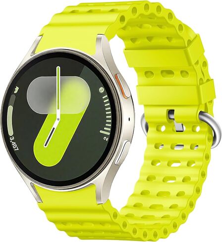 Sport Band for Samsung Galaxy Watch 7 5 4 6 FE 44mm 40mm/for Galaxy Watch 6/4 Classic 47mm 43mm 46mm 42mm/Watch 5 Pro 45mm, No Gap Breathable Soft Silicone Strap 20mm Replacement Men Women, Black in Saudi Arabia