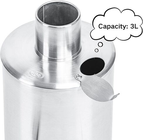FireHiking Wood Stove Water Tank for 2.36" Stove Pipe Stainless Steel Camping Hot Tent Stove Water Tank Heater 3L in Saudi Arabia