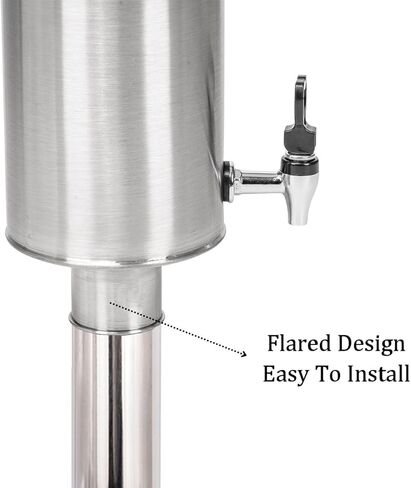 FireHiking Wood Stove Water Tank for 2.36" Stove Pipe Stainless Steel Camping Hot Tent Stove Water Tank Heater 3L in Saudi Arabia