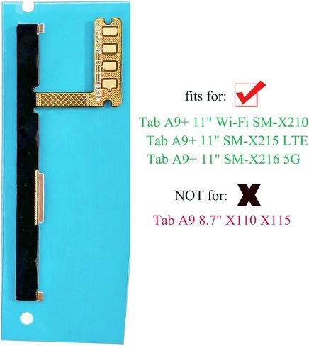 Ubrokeifixit Galaxy Tab A9 Plus X215 كابل مرن بزر تشغيل/إيقاف التشغيل، كابل مرن بزر الصوت الجانبي بديل لهاتف Samsung Galaxy Tab A9+ SM-X210 X215 X216 (X215) in Kuwait