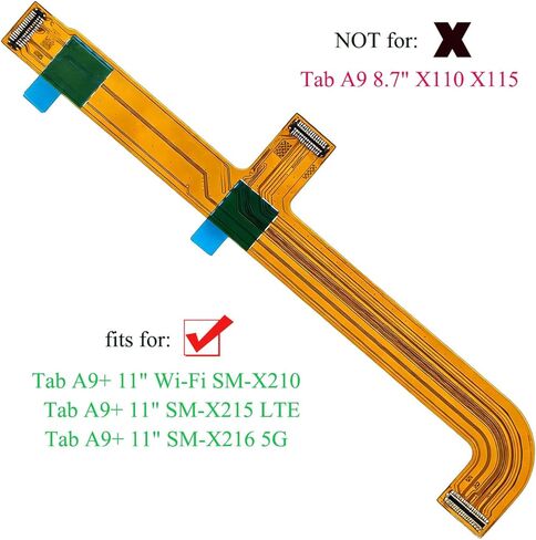 Ubrokeifixit Tab A9 Plus X215 موصل اللوحة الرئيسية شاشة LCD استبدال كابل مرن لهاتف Samsung Galaxy Tab A9+ SM-X210 X215 X216 (أصفر-X215) in Saudi Arabia