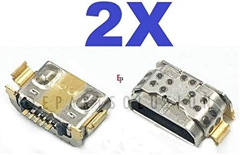 ePartSolution_2X Micro USB Charger Charging Port Dock Connector USB Port for Samsung Galaxy Tab A 8.0 SM-T295 T295 Replacement Part USA in Saudi Arabia