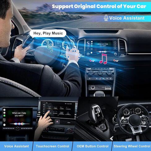 محول Carplay اللاسلكي لأجهزة Apple، ترقية محول تشغيل السيارة السلكي إلى اللاسلكي، التوصيل والتشغيل، التحكم المستقر وعدم التأخير، عصا دونجل تشغيل السيارة فقط لسيارات Apple السلكية CarPlay ولهاتف iPhone iOS 10+ in Kuwait