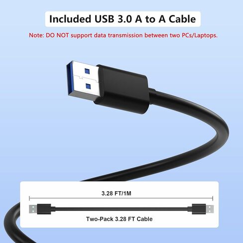 محول USB 3.0 2 في 2، محول USB لجهازي كمبيوتر مشاركة لوحة مفاتيح، ماوس، طابعة، محول مشاركة USB لنظام التشغيل Windows/Mac/Linux، مفتاح اختيار USB بمنفذين مع كابلين USB3.0، التوصيل والتشغيل in Kuwait