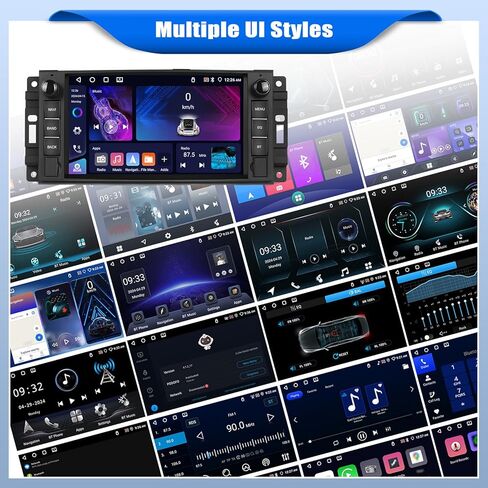 [4+64G] Android 15 Car Stereo for Jeep Wrangler JK 2007-2018 Dodge Ram 1500 2008-2012 with Wireless Carplay&Android Auto,7 Inch Car Radio with Mirror Link Bluetooth FM/RDS WiFi GPS EQ SWC in Saudi Arabia