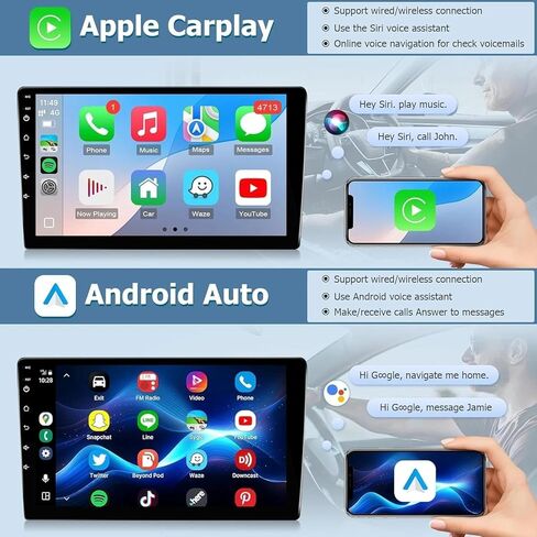 راديو أندرويد لسيارة شيفروليه سيلفرادو 1500 2500 3500 2008-2013 مع Carplay اللاسلكي/Android Auto، راديو السيارة ستيريو 10 بوصة شاشة تعمل باللمس لكورولا مع نظام ملاحة GPS/بلوتوث/كاميرا احتياطية 2+32 جيجا in Kuwait