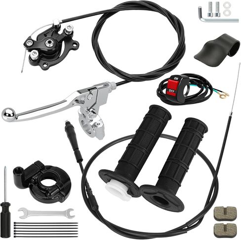 مجموعة تجميع دواسة الوقود الصغيرة للدراجة Monster Moto 80cc وفرجار الفرامل متوافق مع Mega Moto MMB80 MMB105 Coleman CT100U CC100X Baja DB30 Motovox MBX10 MBX11 Minibike Parts 7/8 مقابض المقود in Kuwait