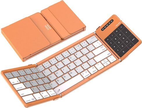 Nillkin Pocket Foldable Wireless Keyboard with Touchpad Number Pad for Travel Trip Meeting for Tablets Fold Phone Laptop PC, Full Size (Small) Magnetic Folding Keyboard (Blue) in Saudi Arabia