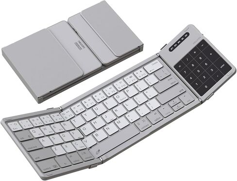 Nillkin Pocket Foldable Wireless Keyboard with Touchpad Number Pad for Travel Trip Meeting for Tablets Fold Phone Laptop PC, Full Size (Small) Magnetic Folding Keyboard (Blue) in Saudi Arabia