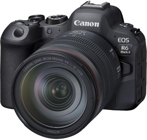 كاميرا Canon EOS R6 Mark II بدون مرآة مع عدسة مقاس 24-105 مم f/4L هي حزمة عدسات USM | مستشعر كامل الإطار 24.2 ميجابكسل، Dual Pixel AF II وفيديو 4K 60p | للمناسبات والمبدعين المختلطين + بطاقة سعة 64 جيجابايت + حقيبة + المزيد in Kuwait