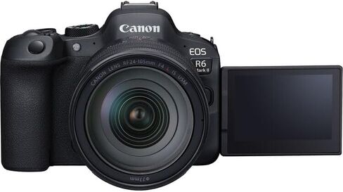 كاميرا Canon EOS R6 Mark II بدون مرآة مع عدسة مقاس 24-105 مم f/4L هي حزمة عدسات USM | مستشعر كامل الإطار 24.2 ميجابكسل، Dual Pixel AF II وفيديو 4K 60p | للمناسبات والمبدعين المختلطين + بطاقة سعة 64 جيجابايت + حقيبة + المزيد in Kuwait