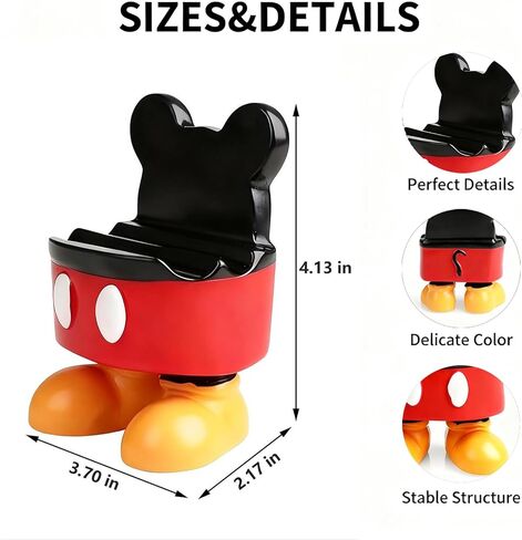 Cute Mouse-Shaped Phone Stand - Desk Organizer for Phone Tablets - Non-Slip Silicone Desk Decor, Home Office Gift for Mouse Lovers in Saudi Arabia