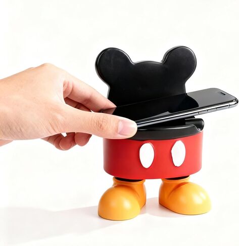 Cute Mouse-Shaped Phone Stand - Desk Organizer for Phone Tablets - Non-Slip Silicone Desk Decor, Home Office Gift for Mouse Lovers in Saudi Arabia
