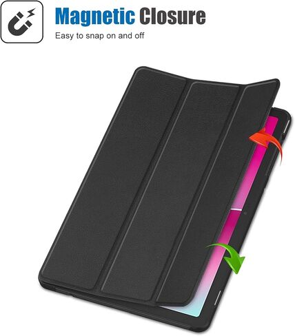 ProCase Slim Case for T-Mobile REVVL Tab 2 (2025 Release, 10.1"), Stand Hard Shell Cover, Foldable PU Leather Tablet Case -Black in Saudi Arabia