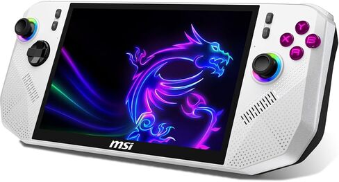 EXCaliberPC [2026] MSI Claw A8 BZ2EM-070US (AMD Ryzen Z2 Extreme، ذاكرة الوصول العشوائي 24 جيجابايت، 1 تيرابايت NVMe SSD، 8 بوصة FHD+ 120 هرتز، Windows 11) محمول للألعاب - أبيض in Kuwait