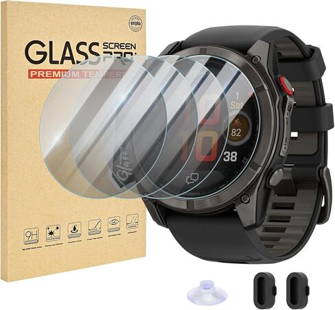 4 PCS Compatible For Garmin Fenix 8 Pro Micro LED/Amoled 51MM Screen Protector Glass, Anti-scratch & Sensitive Touch 9H Tempered Full Cover Protector For Fenix 8 Pro 51mm Watch Film in Saudi Arabia