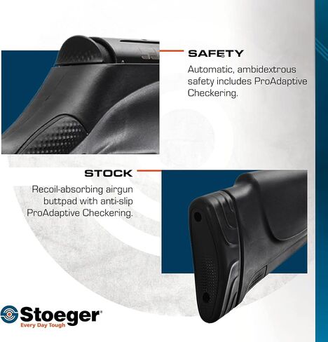 مجموعة مسدسات الهواء المدمجة Stoeger S3000-C - عيار .177 - مجموعة من الخشب الصلب مع مشاهد من الألياف الضوئية - تتضمن نطاق 4 × 32 in Kuwait