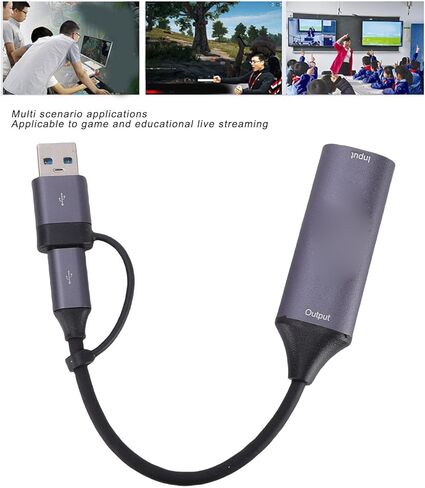 بطاقة التقاط فيديو CUIFATI مدخل 4K 30 هرتز، واجهة وسائط متعددة عالية الدقة إلى بطاقة نوع USB 3.0، جهاز التقاط الفيديو لتسجيل الألعاب المتدفقة in Saudi Arabia