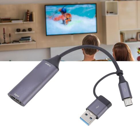 بطاقة التقاط فيديو CUIFATI مدخل 4K 30 هرتز، واجهة وسائط متعددة عالية الدقة إلى بطاقة نوع USB 3.0، جهاز التقاط الفيديو لتسجيل الألعاب المتدفقة in Saudi Arabia