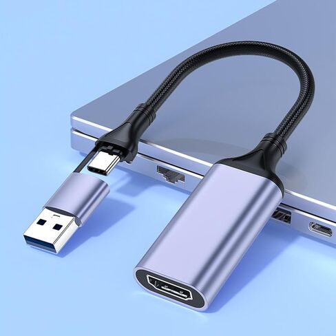 بطاقة التقاط الفيديو USB 3.0 4K 1080P HD جهاز تسجيل الألعاب مع واجهة USB من النوع C للبث المباشر للألعاب من سبائك الألومنيوم in Saudi Arabia