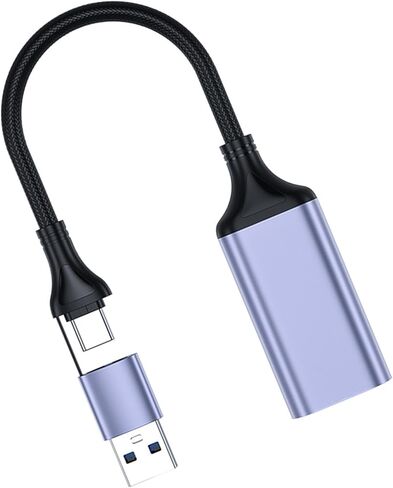 بطاقة التقاط الفيديو USB 3.0 4K 1080P HD جهاز تسجيل الألعاب مع واجهة USB من النوع C للبث المباشر للألعاب من سبائك الألومنيوم in Saudi Arabia
